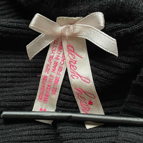 Y2K Black Ribbed Stretchy Dress small - Picture 4 of 9